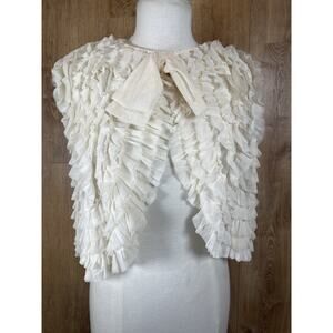 Rare Betsey Johnson Cupcake Tulle Sweetheart Ruffled Cape